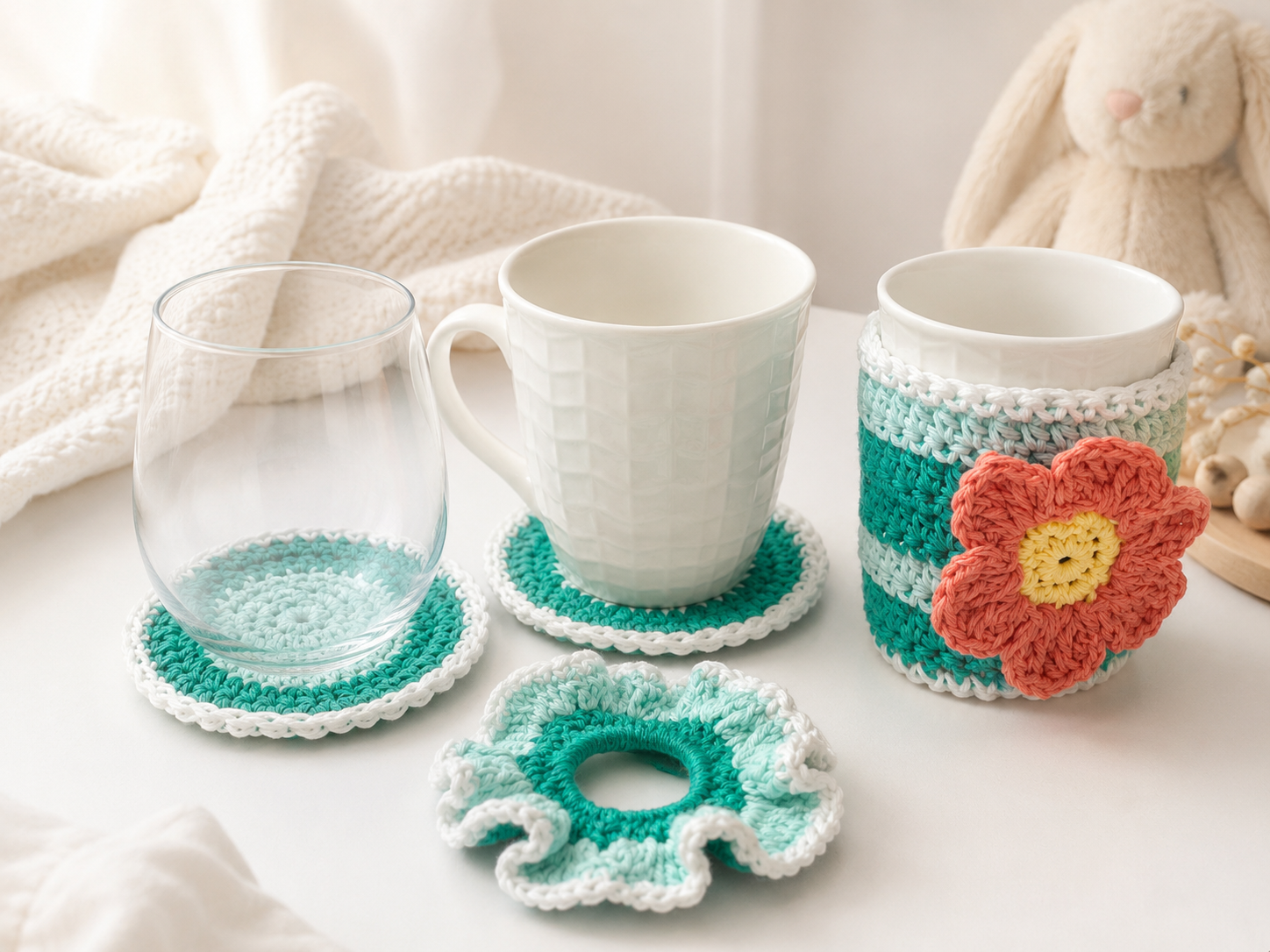 Handcrafted Crochet Flower Gift Basket