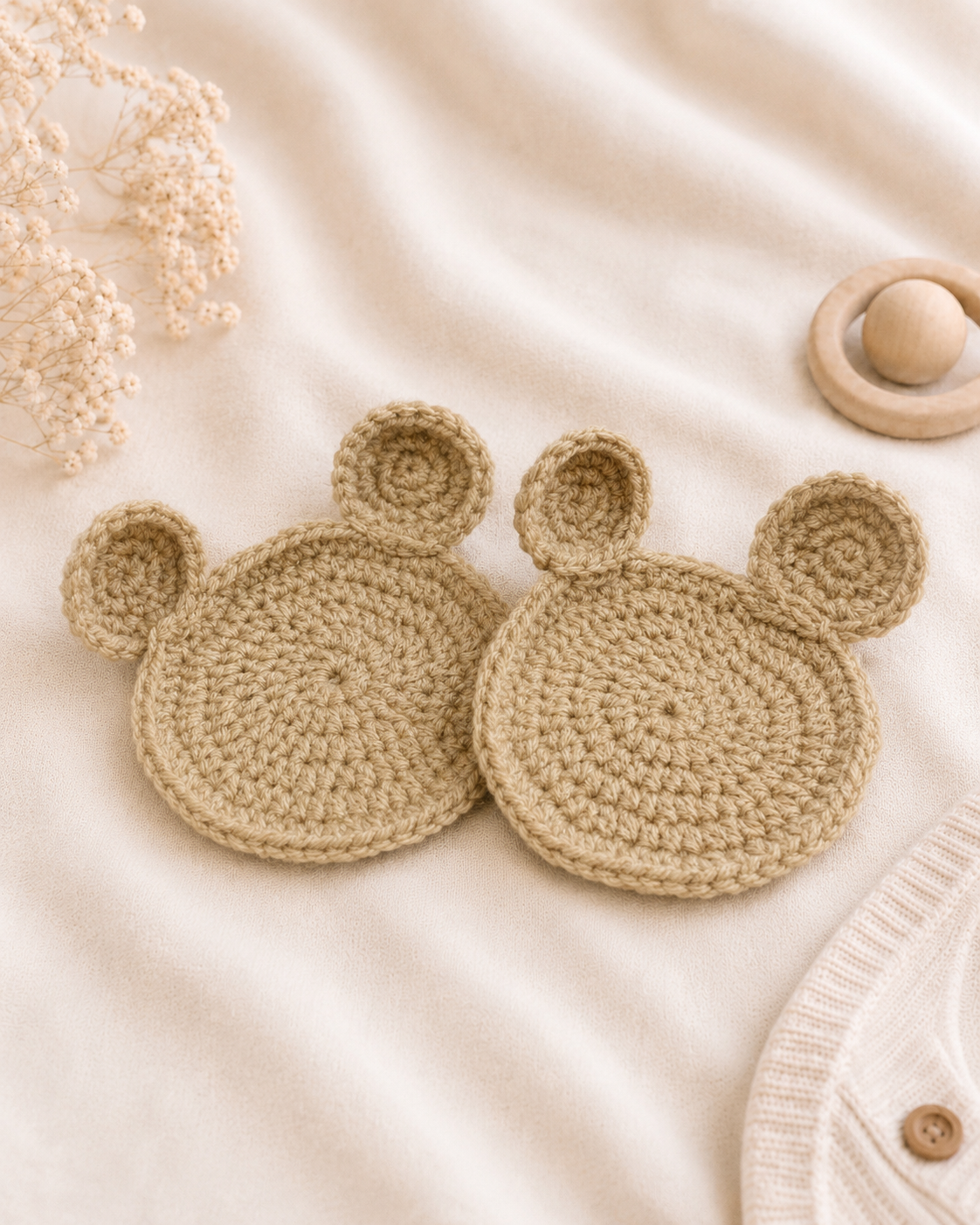Handcrafted Crochet Bear Gift Basket