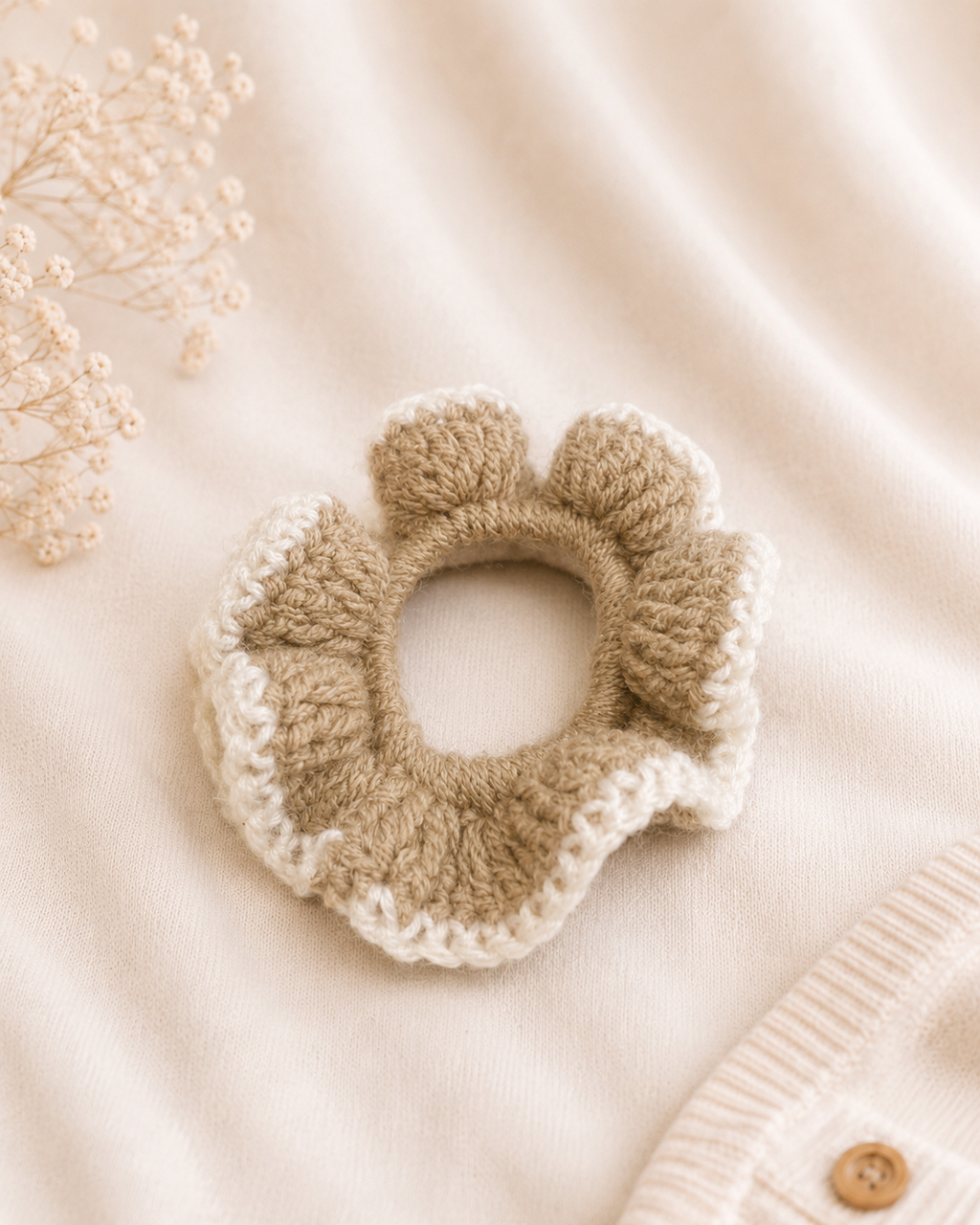 Handcrafted Crochet Bear Gift Basket