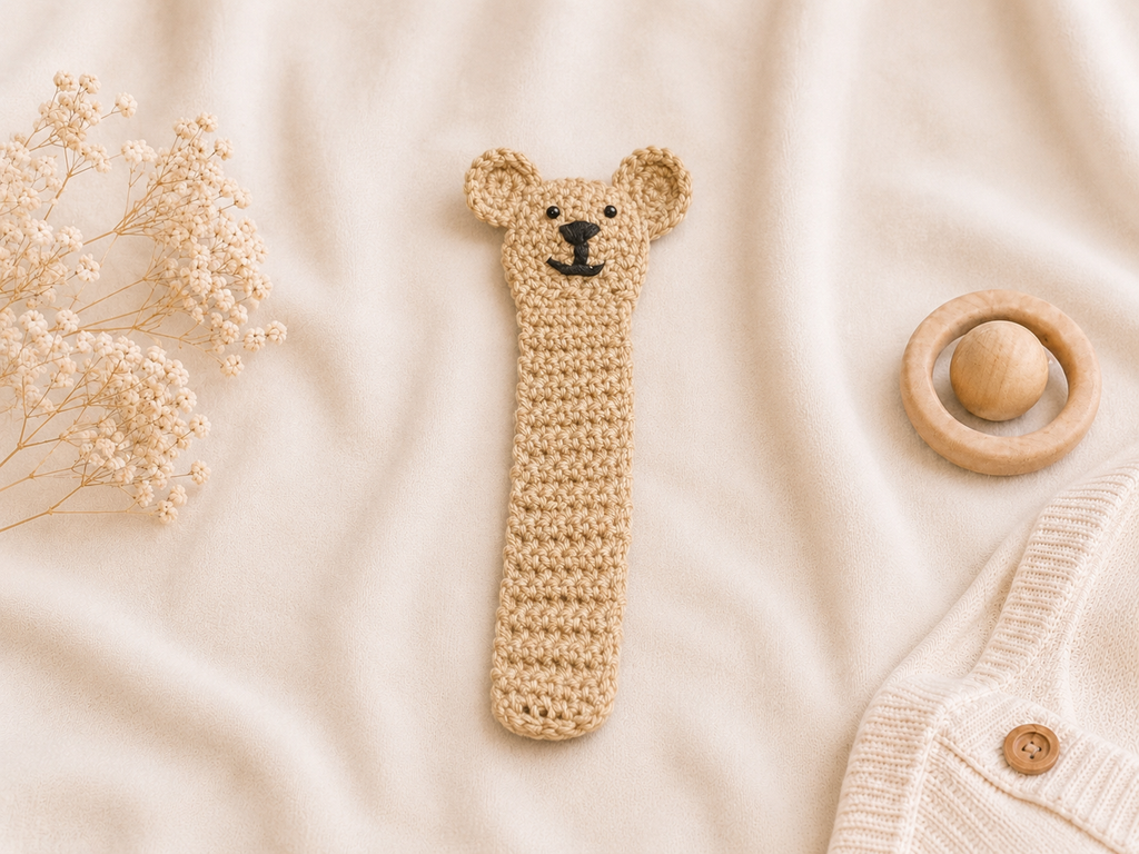 Handcrafted Crochet Bear Gift Basket