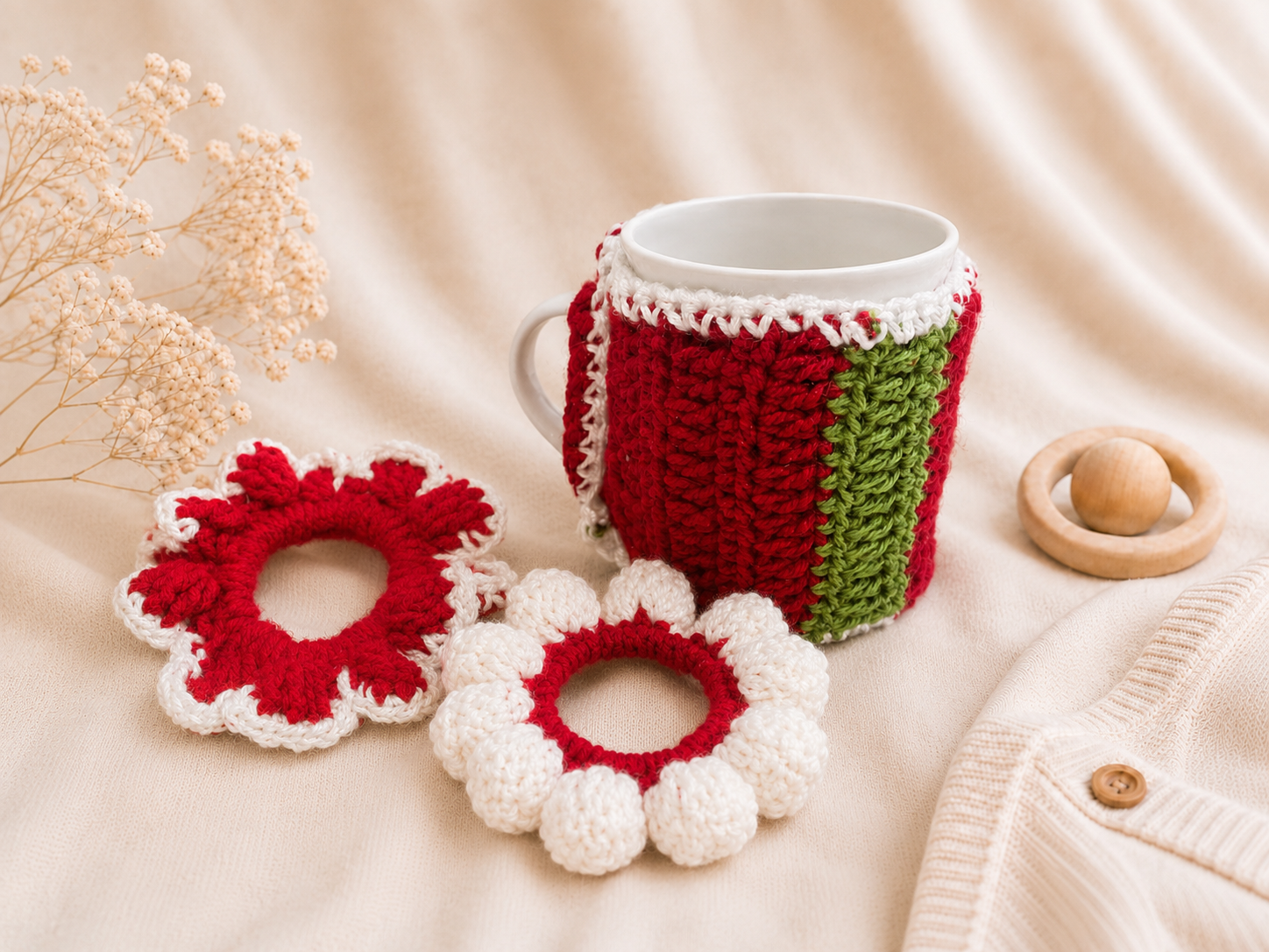 Handcrafted Crochet Holiday Gift Basket