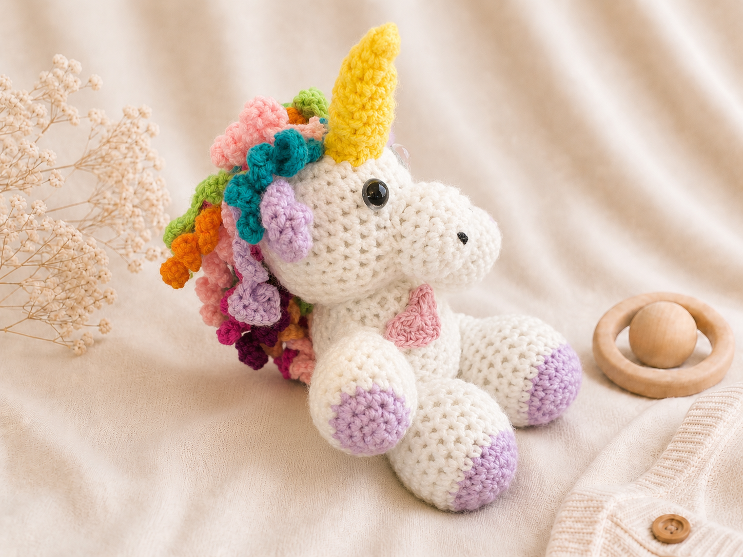 Handcrafted Crochet Unicorn Collectible