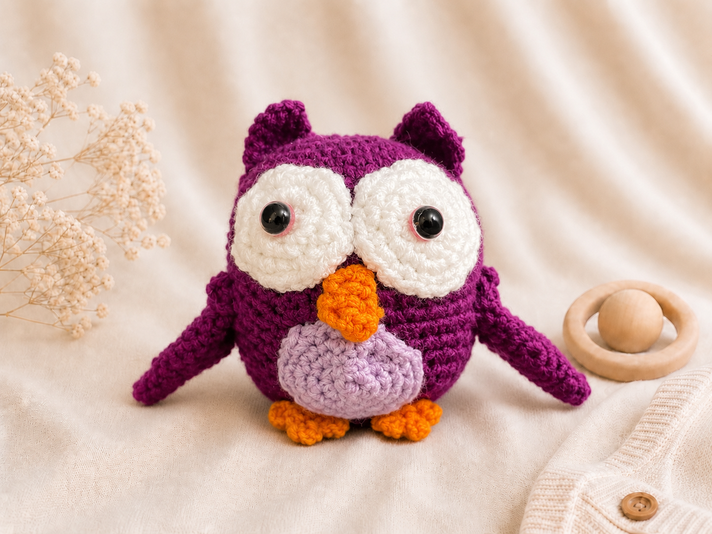 Handcrafted Crochet Owl