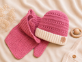 Handcrafted Crochet Beanie & Scarf Set
