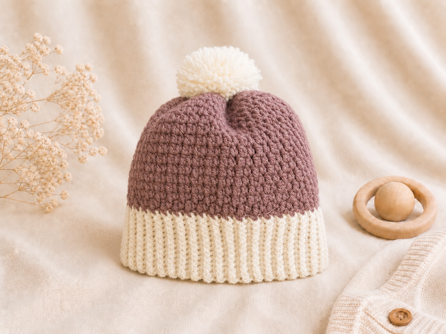 Handcrafted Crochet Pom-Pom Beanie