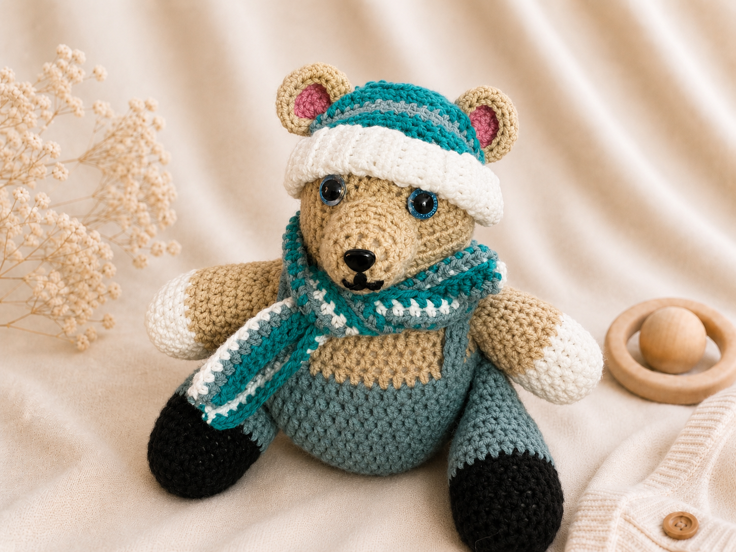 Handcrafted Winter Bear Plush