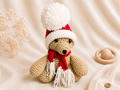 Handcrafted Crochet Holiday Bear